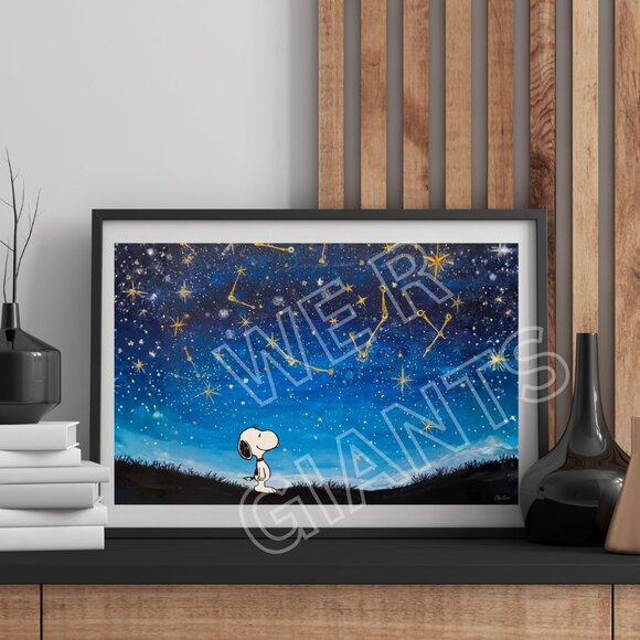 Other - Snoopy Starry Scene 17x11 Art Print